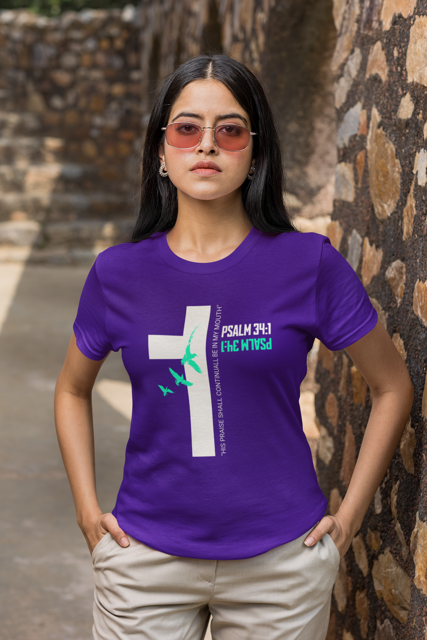 Psalm 34:1 Cross Tee (Copy)
