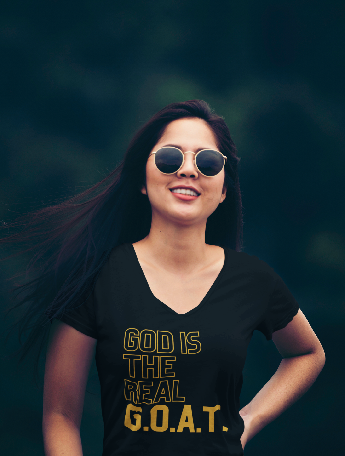 God is the Real G.O.A.T.(Greatest of All Time) Women Tee