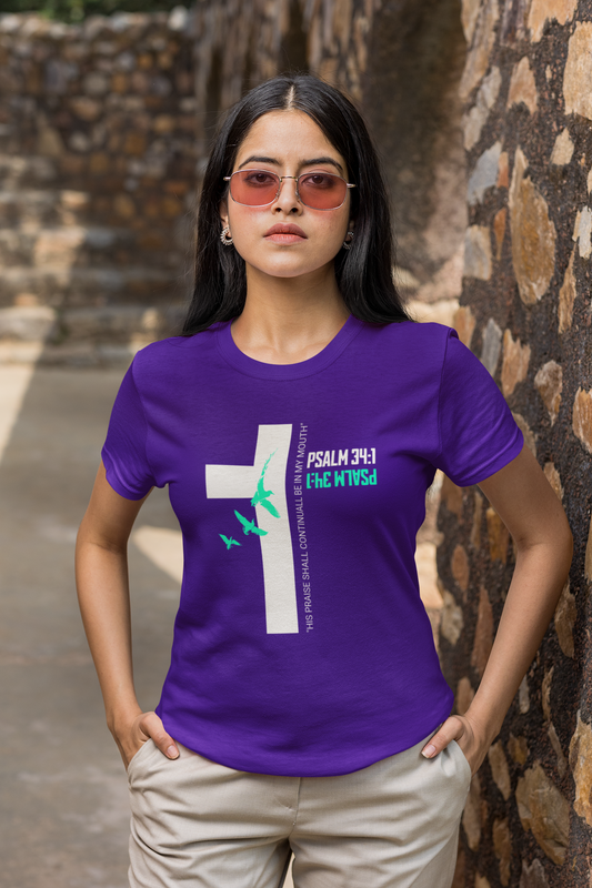 Psalm 34:1 Cross Tee (Copy)